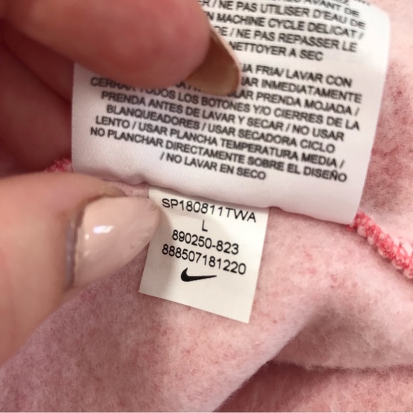 Nike Pink Pullover Half Zip Hooded Poncho - Picture 9 of 9